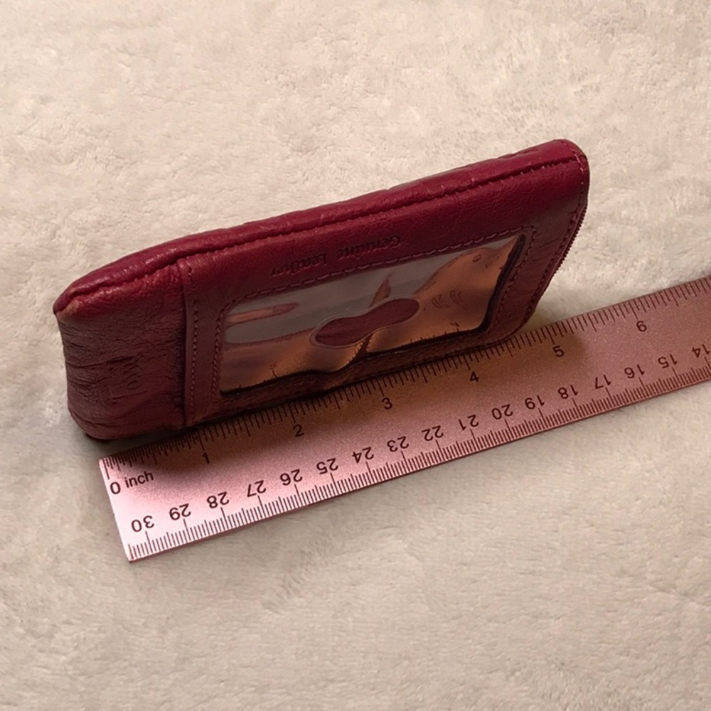 Fossil Pink Leather key/ cardholder pouch - Picture 3 of 8